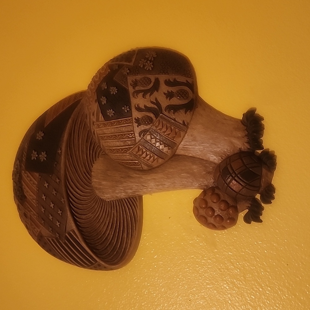 Vintage 1971 Mushroom Plaque made by Burwood Products Company